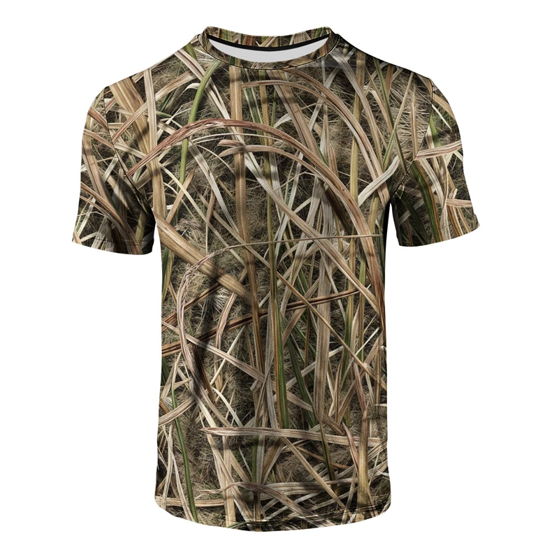 Hunting Outdoor Shop - Мужская футболка с камуфляжным принтом, повседневная,