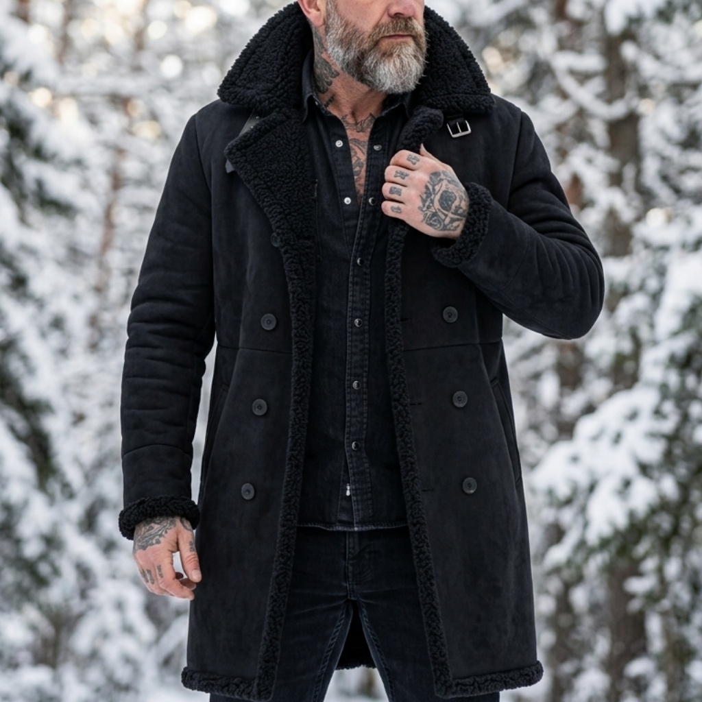 Hunting Outdoor Jacket - Мужская зимняя куртка из искусственной замши