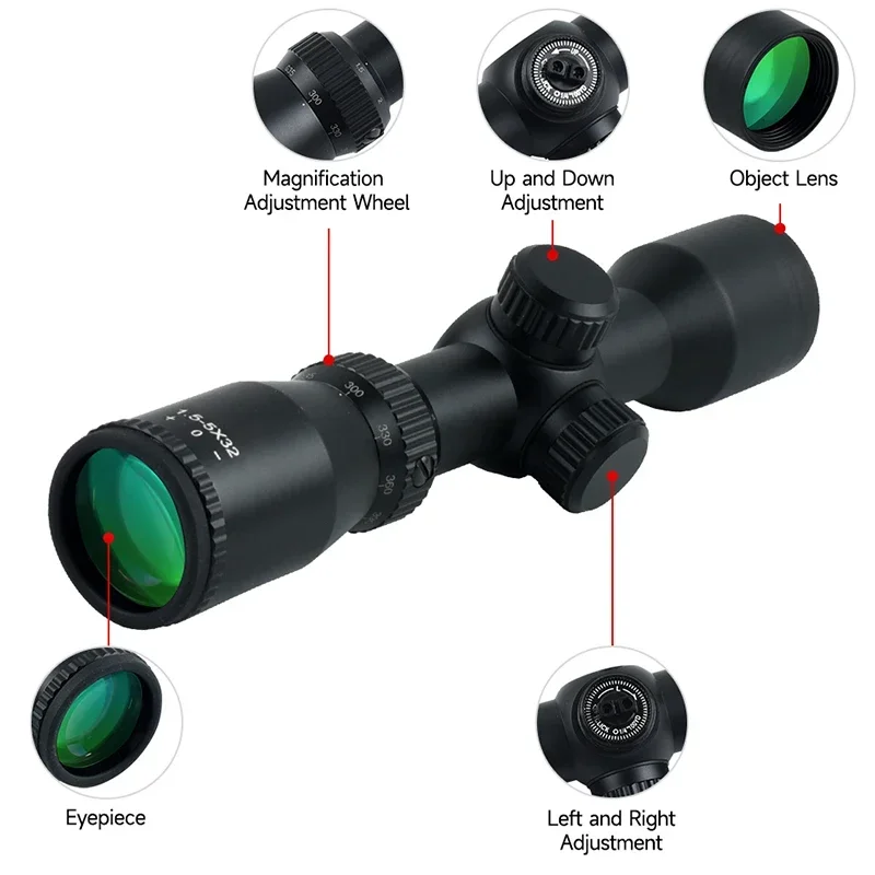 Оптический прицел 1.5-5X32 для – обзор и цена Crossbow Scope Sight