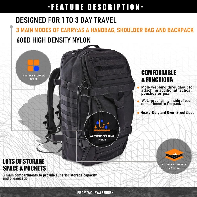 Спортивная дорожная сумка LQAR – обзор и цена Outdoor Hunting Backpack