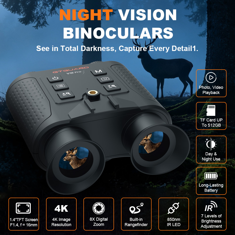 Бинокль ночного видения 4K с 8 – обзор и цена Outdoor Hunting Digital Night Vision
